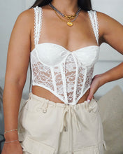Load image into Gallery viewer, White bustier