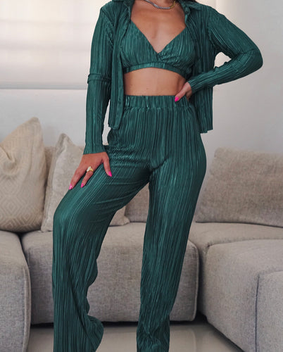 3 piece hunter green set