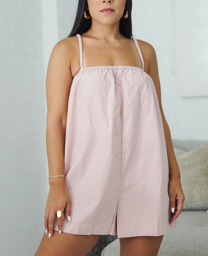 Baby pink balloon romper