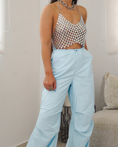 Baby blue joggers