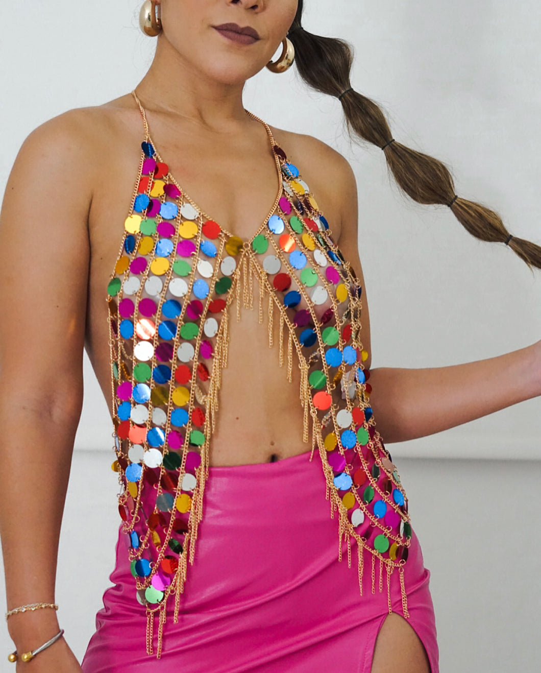 Multicolor chain top