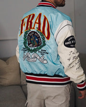 Load image into Gallery viewer, Baby blue varsity jacket (UNISEX)